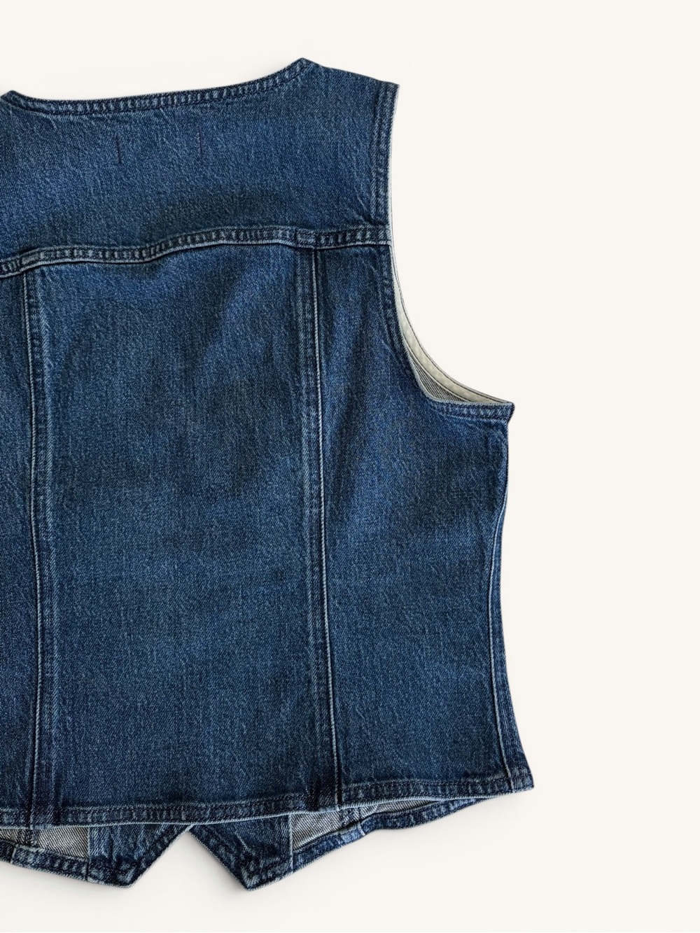 Madewell Indigo Blue Denim Button Vest - Picture 7 of 10